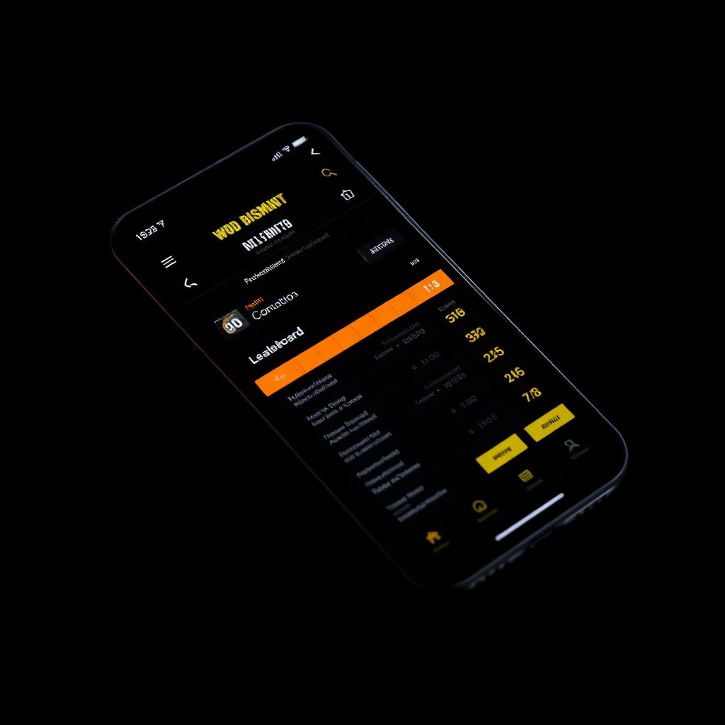 App móvil de BLOCK. mostrando el leaderboard del WOD del día